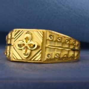 916 Gold Hallmark Classic Mens Plain Ring MPR231