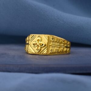 916 Gold Hallmark Classic Mens Plain Ring MPR231