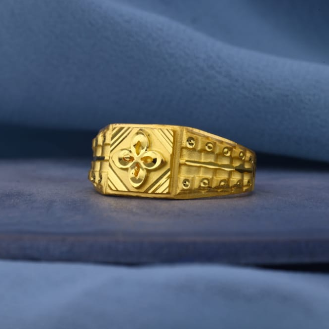 916 Gold Hallmark Classic Mens Plain Ring MPR231