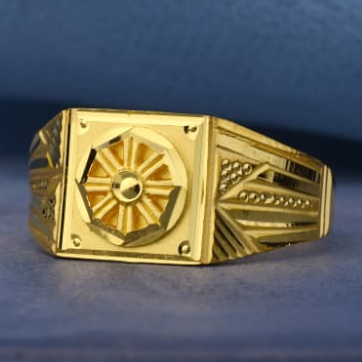 916 Gold Hallmark Mens Plain Ring MPR230 - Image 2