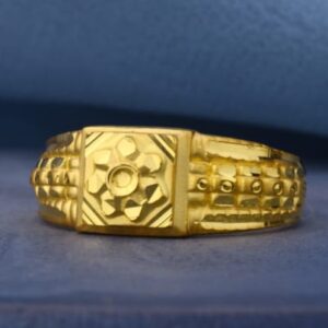 916 Gold Mens Exclusive Plain Ring MPR226