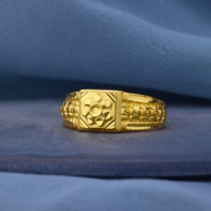 916 Gold Mens Exclusive Plain Ring MPR226