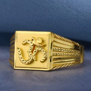 916 Gold Mens Delicate Plain Ring MPR225