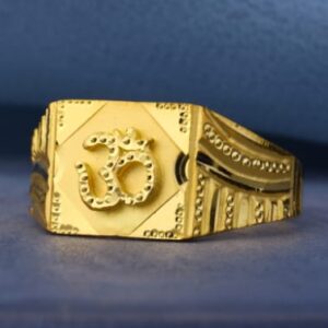916 Gold Mens Plain Ring MPR222