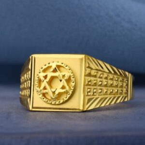 22KT Gold CZ Hallmark Gorgeous Mens Plain Ring MPR220