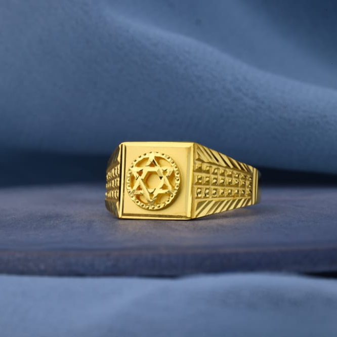 22KT Gold CZ Hallmark Gorgeous Mens Plain Ring MPR220