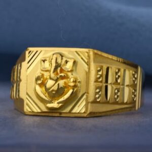 22KT Gold CZ Hallmark Classic Mens Plain Ring MPR215