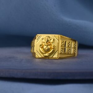 22KT Gold CZ Hallmark Classic Mens Plain Ring MPR215