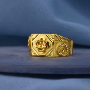 22KT Gold CZ Hallmark Mens Plain Ring MPR214