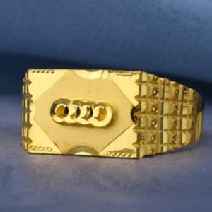 22KT Gold CZ Mens Stylish Plain Ring MPR213