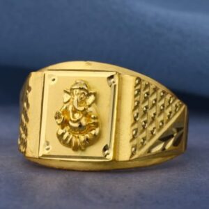 22KT Gold CZ Mens Gorgeous Plain Ring MPR212