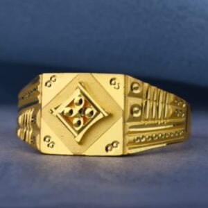 22KT Gold CZ Mens Exclusive Plain Ring MPR210