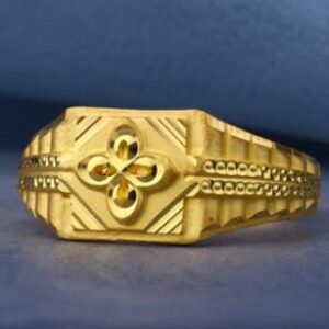 22KT Gold CZ Mens Classic Plain Ring MPR207