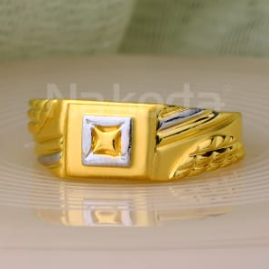 22KT Gold Hallmark Designer Mens Plain Ring MPR204