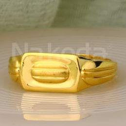 22KT Gold Mens Stylish Plain Ring MPR201