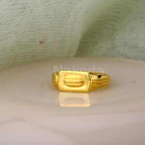 22KT Gold Mens Stylish Plain Ring MPR201