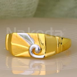 22KT Gold Mens Delicate Plain Ring MPR197