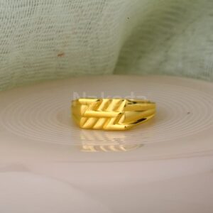 22KT Gold Mens Classic Plain Ring MPR195