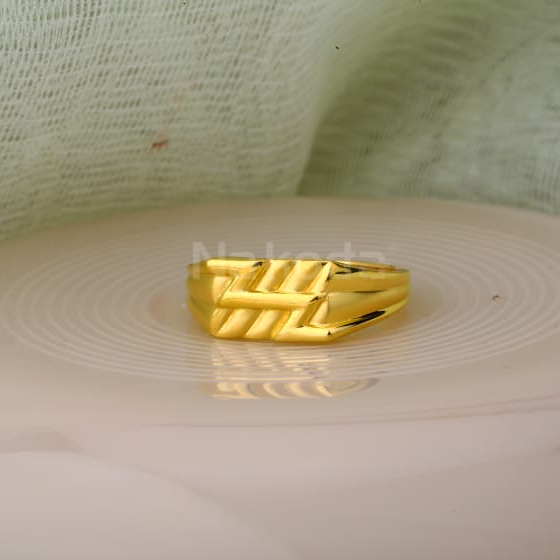 22KT Gold Mens Classic Plain Ring MPR195