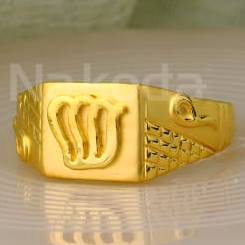 916 gold cz hallmark mens designer plain ring mpr188