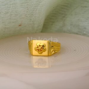 916 Gold CZ Mens Gorgeous Plain Ring MPR183