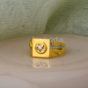 916 Gold Hallmark Mens Stylish Plain Ring MPR176