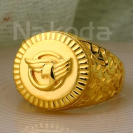 916 Gold Hallmark Mens Gorgeous Plain Ring MPR175 - Image 2
