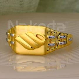916 Gold Hallmark Mens Delicate Plain Ring MPR171