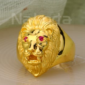 916 Gold Hallmark Mens Classic Plain Ring MPR169 - Image 2