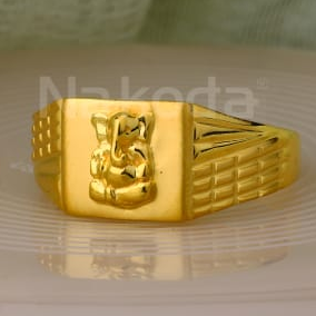 916 Gold Hallmark Mens Plain Ring MPR168