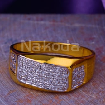 22KT Gold Mens Delicate Ring MR975 - Image 2