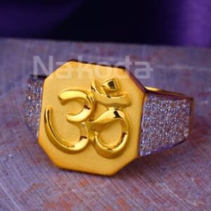 916 Gold CZ Mens Ring MR972