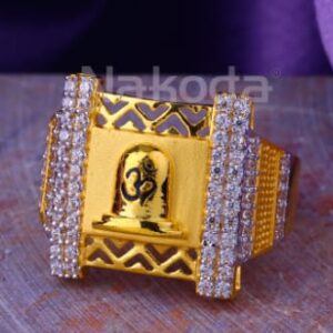 916 Gold CZ Mens Stylish Ring MR971
