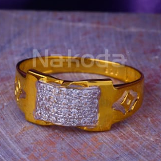 916 Gold CZ Mens Gorgeous Ring MR970 - Image 2