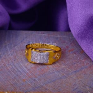 916 Gold CZ Mens Gorgeous Ring MR970
