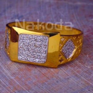 916 Gold CZ Mens Fancy Ring MR969