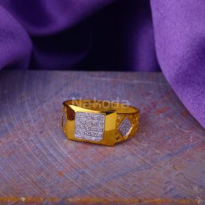 916 Gold CZ Mens Fancy Ring MR969