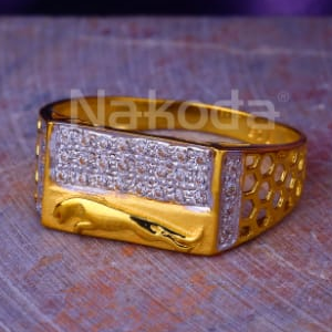916 Gold CZ Mens Exclusive Ring MR968 - Image 2
