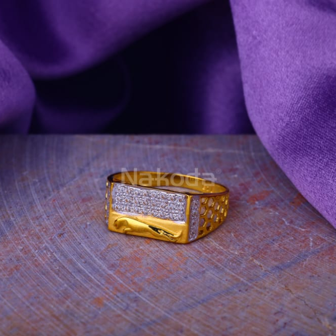 916 Gold CZ Mens Exclusive Ring MR968