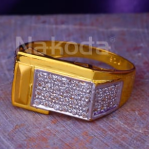 916 Gold CZ Mens Designer Ring MR967
