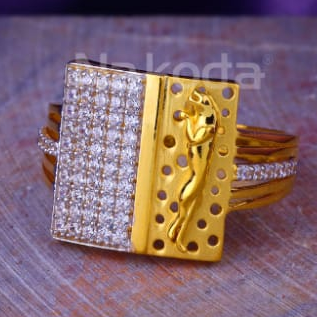 916 Gold CZ Mens Ring MR964 - Image 2