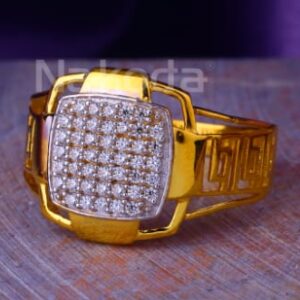 916 Gold Mens Stylish Ring MR955