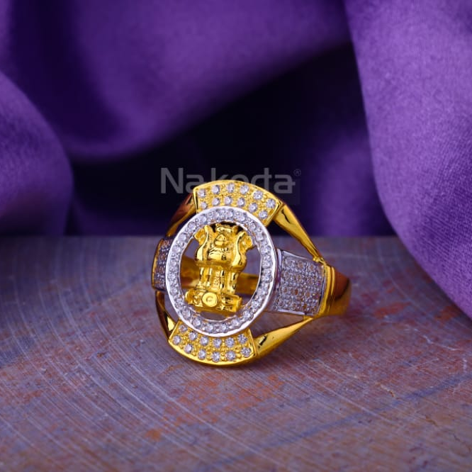 22KT Gold CZ Hallmark Gorgeous Mens Ring MR946