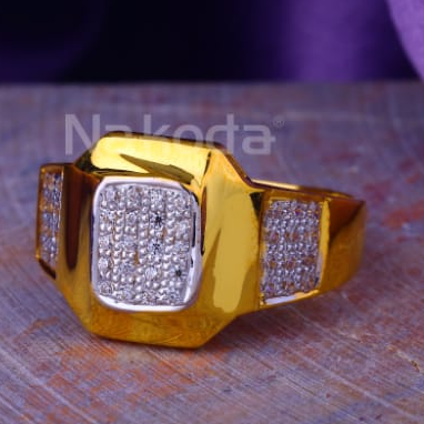 22KT Gold CZ Hallmark Exclusive Mens Ring MR944 - Image 2