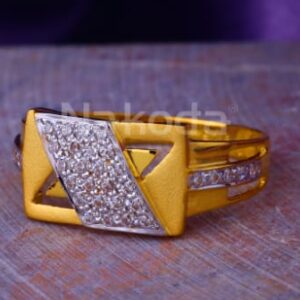 22KT Gold CZ Hallmark Mens Ring MR940