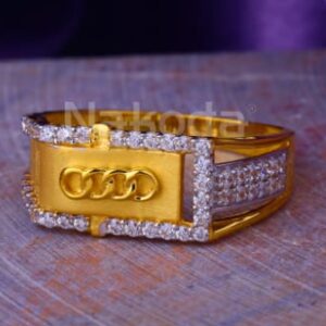 22KT Gold CZ Mens Stylish Ring MR939