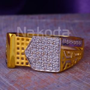 22KT Gold CZ Mens Gorgeous Ring MR938