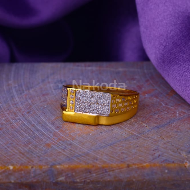 22KT Gold CZ Mens Fancy Ring MR937