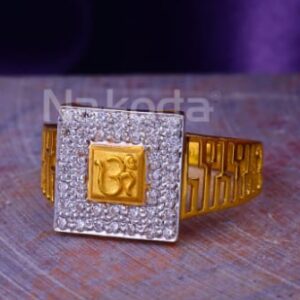 22KT Gold CZ Mens Exclusive Ring MR936