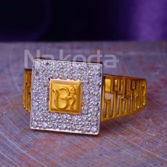 22KT Gold CZ Mens Exclusive Ring MR936 - Image 2